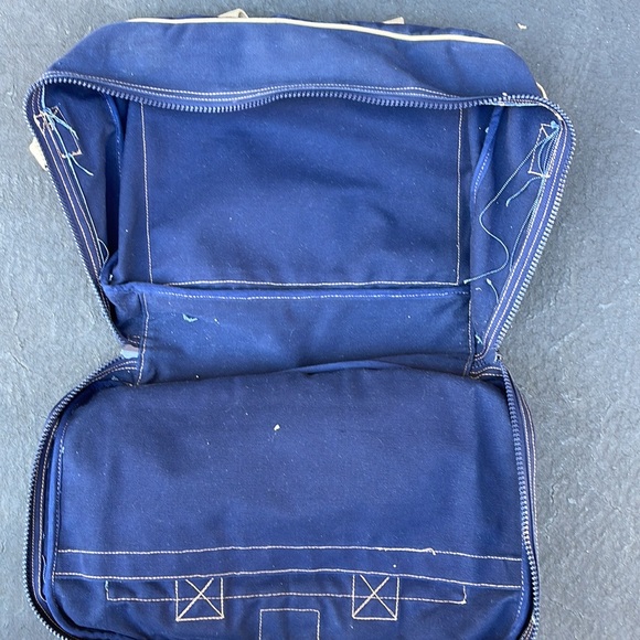 Vintage high Sierra messenger duffle bag shoulder travel bag navy - Picture 7 of 7